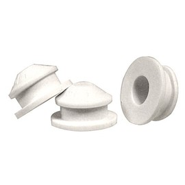 National Artcraft White PVC Stopper Or Plug fits 5/8 Inch Round x 3/16" Deep Opening (Pkg/100)