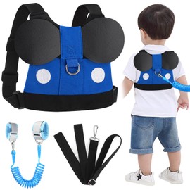 Accmor Toddler Harness Leash, Cute Kids Leash + Black Anti Lost Wrist Link for Outdoor Travel, Adorable Baby Leash Child Walking Harness Wristband Assistant Strap Mini Belt Protector for Boys Girls