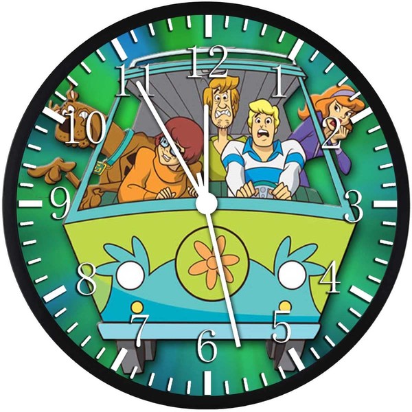 Borderless Large 12" Scoob Scooby Wall Clock Clear Glass Face