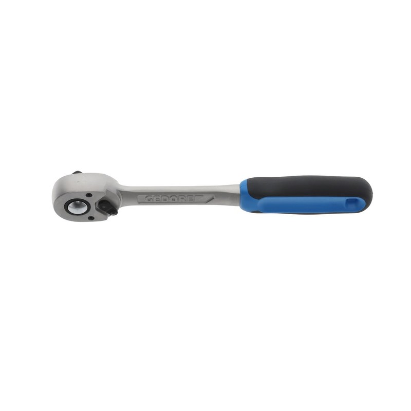 Gedore 1993ALU-10 Reversible Ratchet 1/2" 270mm recessed, Silver/Blue/Black