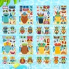 24 Sheets Tiki Make a Face Stickers, Tropical Hawaiian Stickers