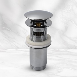 zencQ Universal Pop Up Sink Drain Stopper - Leak-Proof, Corrosion-Resistant Drain Stopper without Overflow for Bathroom Sink - Easy Installation (Slotted)