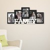 Adeco Decorative Black and White Wood ''Family'' Wall Hanging Picture