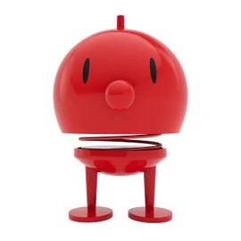Hoptimist Mega Bumble Boy, Home Decor Ornament - Danish Design, Plastic W/Metal Spring, X-Large - Creates Cheerful Movement- (Red)