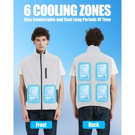 Lvkakmox Work Cooling Vest for Men and Women, with 24 Ice Bags Cool Lightweight Fishing Vest, 6 Cooling Zones