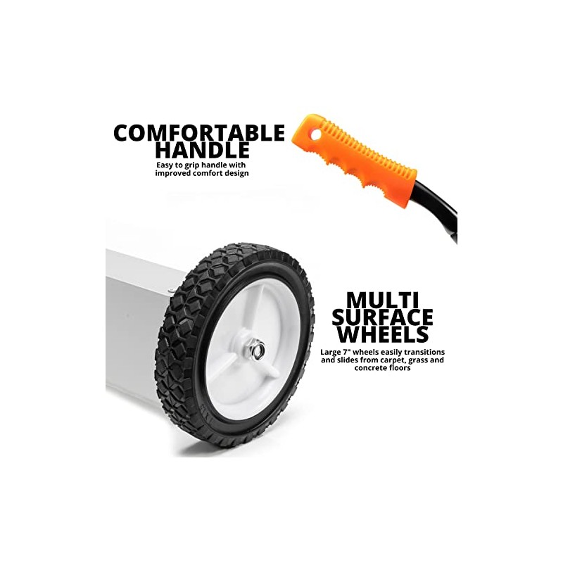 NEIKO 53416A 24” Rolling Magnetic Sweeper with Wheels, 50 Pound