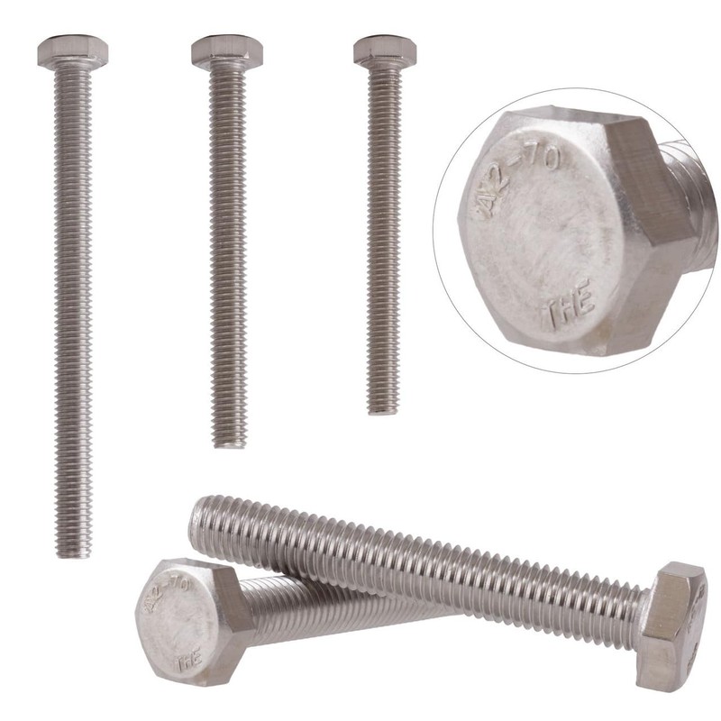 AHCA2 Stainless Steel Fully Threaded Hex Bolt (Setscrew) M8 8mm