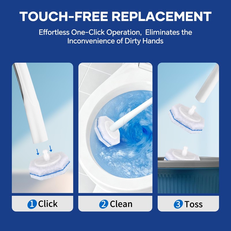 30 Toilet Bowl Refills Fits for Clorox Toilet Brush, Upgrade