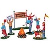 Lemax Homecoming Bonfire Set of 7 - Model Village Figures - 3xAA Required