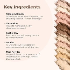Sweet Face Minerals 4 Pc Full Size Kit with Kabuki Mineral Makeup Set Bare Skin Sheer Powder Foundation Cover Warm (most popular) 4 piece Full Size...