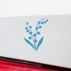 Decal Stickers Of Lily Of The Valley Silhouette 1 (Azure