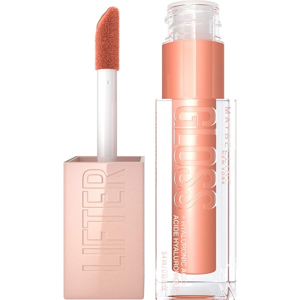 Maybelline Lifter Gloss Lip Gloss Makeup With Hyaluronic Acid, Hydrating, High Shine, Hydrated Lips, Fuller-looking Lips, Amber, 0.18 Fl Oz