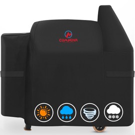 Comnova Grill Cover for Pit Boss 820-850 - Z Grill 700 - Premium Wood Pellet Smoker Cover for Pitboss Waterproof & Heavy Duty, 600D Pellet BBQ Cover for Pit Boss 820 Deluxe, Pro 850 and Z Grill 700