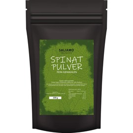 100 g spinach powder for cooking and baking, for green vegetable smoothies, spinach powder ground naturally colours foods such as pasta or dough, baked goods