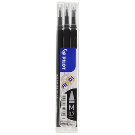 Pilot Refills for Frixion Rollerball 0.7 mm Tip - Black,3 Count (Pack of 1)