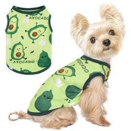 Dog Shirt Vest Dog Clothes for Small Dogs Boy Girl Stretchy Summer Puppy T-Shirts Soft Breathable Lightweight Puppy Sweatshirt Pet Cat Outfit (Avocado, X-Small)