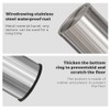 LEASYLIFE 4.8GALStainless Steel Bathroom Trash Can with Lid, Silver Trash