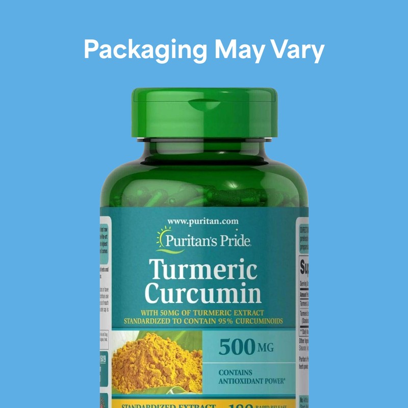 Puritan's Pride Turmeric Curcumin 500mg, Standarized to 95% Cucuminoids, Herbal