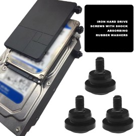 SG Store 12 Sets 2.5 Inches Hard Drive Screw with Rubber Washer Kit Hard Drive Shock Absorbing Screw Shock Absorption Screw for 2.5 Inches HDD SSD Computer Cases