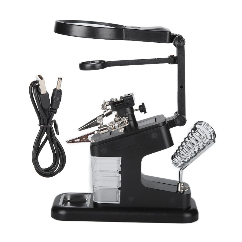 TH‑7026 Desktop Magnifying Glass with 10LED Light Welding Magnifying Glass
