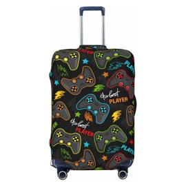 Lukbfall Video Game Joysticks Luggage Suitcase Covers Elastic Washable Funny Gamer Luggage Protector Travel Suitcase Protective Cover For Kid And Adult, Xl (Fit 29-32 Inch Luggage)