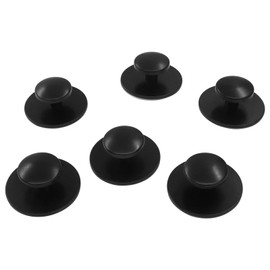 Hordion 30 Pcs Self Adhesive Cabinet Knobs, Self-Stick Dresser Handles Mini Plastic Drawer Pulls Helper for Windows Wardrobes Cabinets Drawers, Black