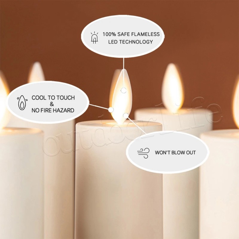 Luminara Set of 2 Luminara Flameless Votive LED Candles Ivory