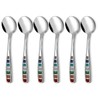 YIHOR Premium 7.24" European Soup Spoons, Stainless Steel creative colorful