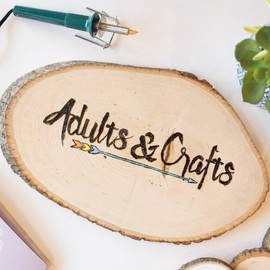 Adults & Crafts Wood Burning DIY Craft Kit