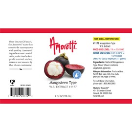 Amoretti - Mangosteen Type Extract Water Soluble 2 oz - Highly Concentrated & Perfect For Pastry, Savory, Brewing, and more, Preservative Free, Vegan, Kosher Pareve, Keto Friendly