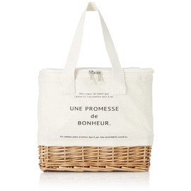 HEADS BNR-KCB2-S Insulated Bag with Basket Bonheur Eco Bag, White, Small, 1