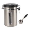 Coffee Canister 1800ml 304 Stainless Steel Window Design One Way