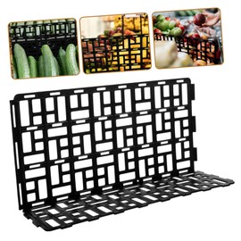 Ipetboom Black Fruit Guardrail Baffle with Hollow Ventilation Design Vegetable Display Partition for Supermarket Shelf Organization and Smooth Surfaced Fence for Fruit and Vegetable Sorting