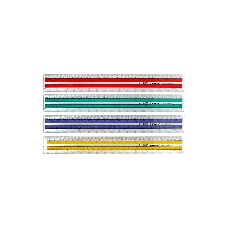 30 cm / 12 inch Premium Quality Transparent Plastic Ruler