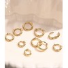 Thunaraz 5 Pairs Small Hoop Earrings for Women 14K Gold