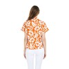 Couple Matching Hawaiian Luau Shirts, Classic Vintage Hibiscus Orange, Women,