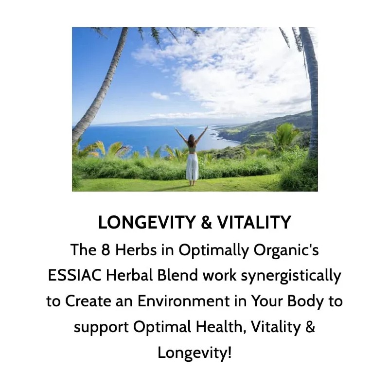 Polvo Té Essiac Orgánico 8 Hierbas Optimally Detox Natural