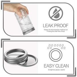 Mason Jars 12 OZ, VERONES Canning Jars Jelly Jars With Regular Lids, Ideal for Jam, Honey, Wedding Favors, Shower Favors, Baby Foods 20 PACK