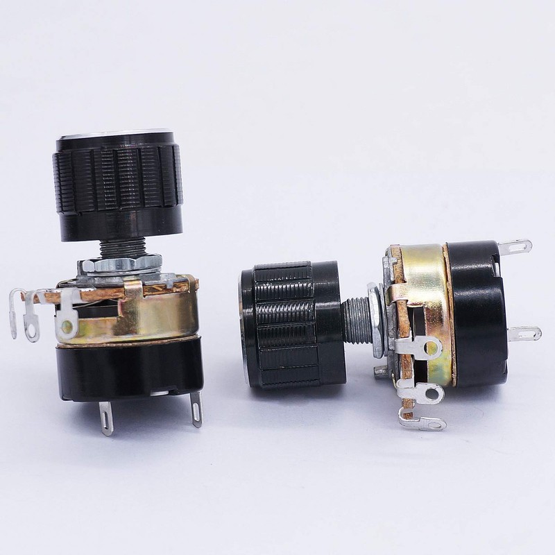 TWTADE 2Pcs 500K Ohm Single Linear Taper Dimmer Potentiometer with