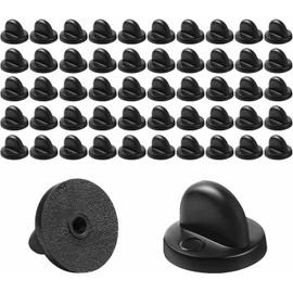 100 PCS Butterfly Clutch Pin Backings Rubber Pin Backs Replacement Uniform Locking Pin Backs Tie Tack Pins Keepers for Lapel Pins Jewelry Making Hats Badges (Black)