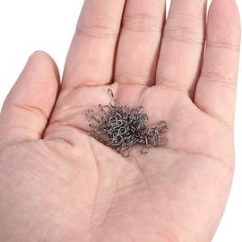 50pcs Fishing Snaps, Fly Fishing Hook Clips, Black Stainless Steel Fly Hook Lure Snap Fishing Snaps for Hanging Lures, HooksSteel Fly Hook Lure Snap Quick Change Fishing Snaps Lovely and Professional