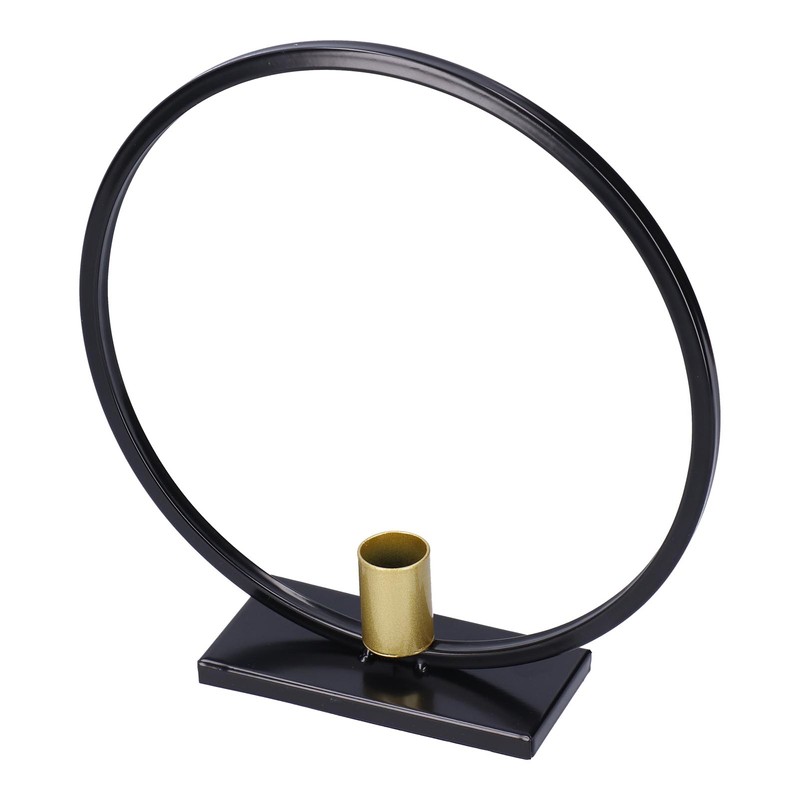 Simple Round Candle Holder Wrought Iron Home Candlestick for Dinner
