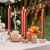 Velsyn Terra Cotta Flameless Taper Candles with Remote and Timer,