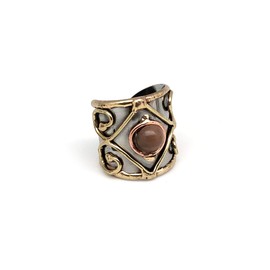 Anju Jewelry Mixed Metal Cuff Ring