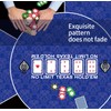 LERYG Round Poker Mat,39/47/55/63 inch 6-10 Person Texas Poker Rubber