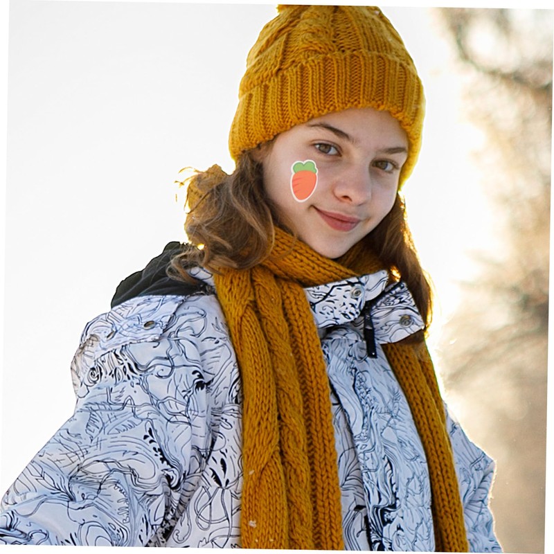 Sosoport Winter Sports Face Decal 4pcs Antifreeze Tape Breathable Allergy-