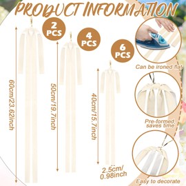 Janinka 12 Pcs 3 Sizes Velvet Christmas Bows Velvet Staircase Wreath Rustic Crafts Bows for Xmas Home Decor Christmas Tree Party Indoor Outdoor Door Holiday Decor(Beige)