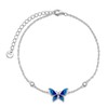 YAFEINI Butterfly Anklet Jewellery Gifts for Women Teen Girls Sterling