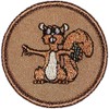 Exploding Squirrel Patrol Patch - 2" Diameter Round Embroidered Patch