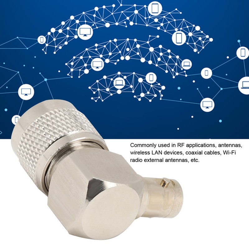 2PCS UHF Male PL-259 to BNC Female Adapter 90 Degree